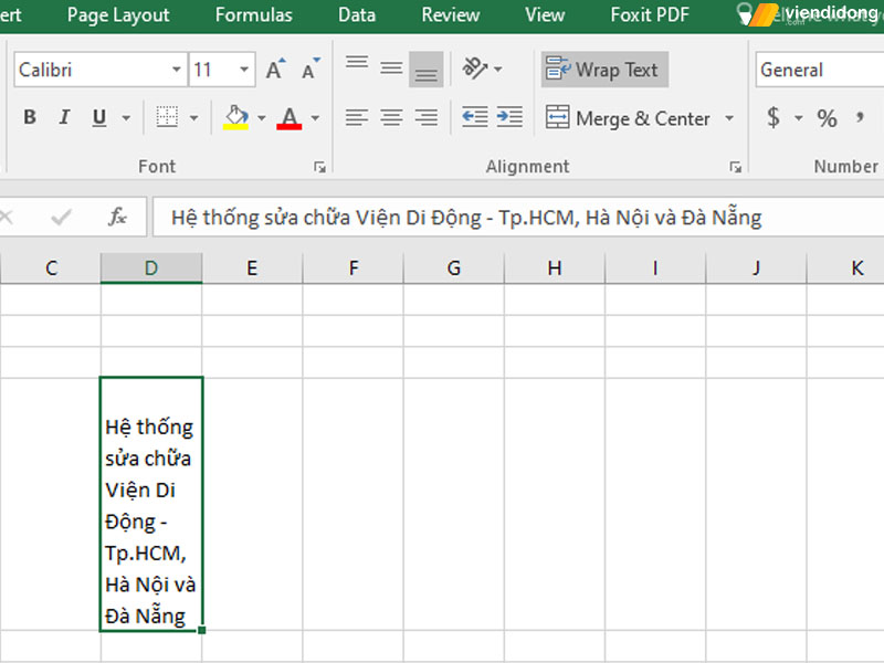 Cách xuống dòng trong Excel wrap 2
