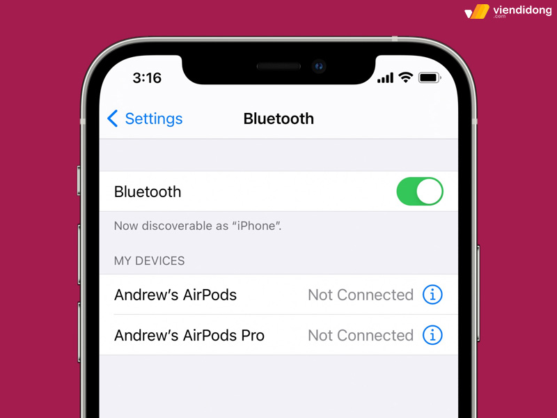 chuyển dữ liệu từ iPhone sang iPhone bluetooth