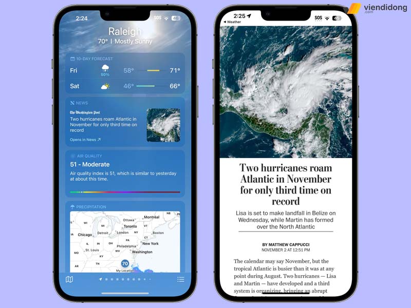 iOS 16.2 có gì mới thời tiết