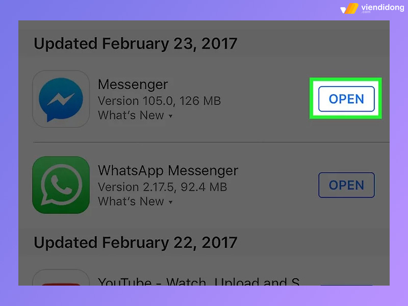 cách cập nhật messenger iphone 4