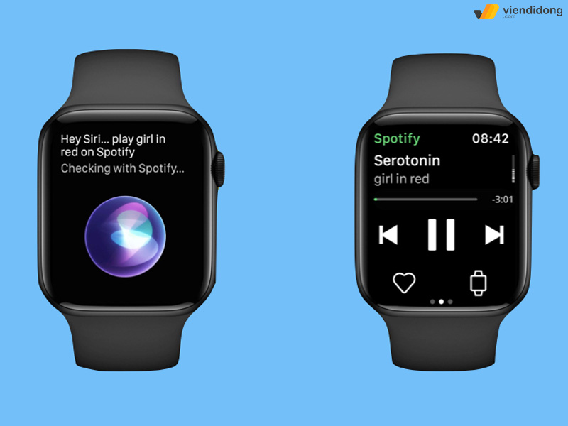 nghe nhạc Spotify trên Apple Watch siri
