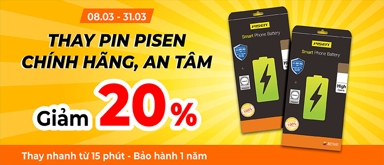 Thay Pin Pisen iPhone – Giảm 20%