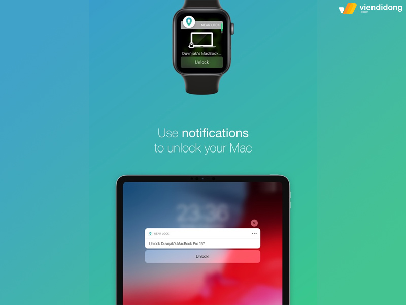 cách mở khóa MacBook bằng iPhone apple watch