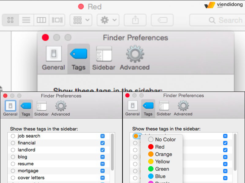cách sử dụng Finder trên MacBook tags