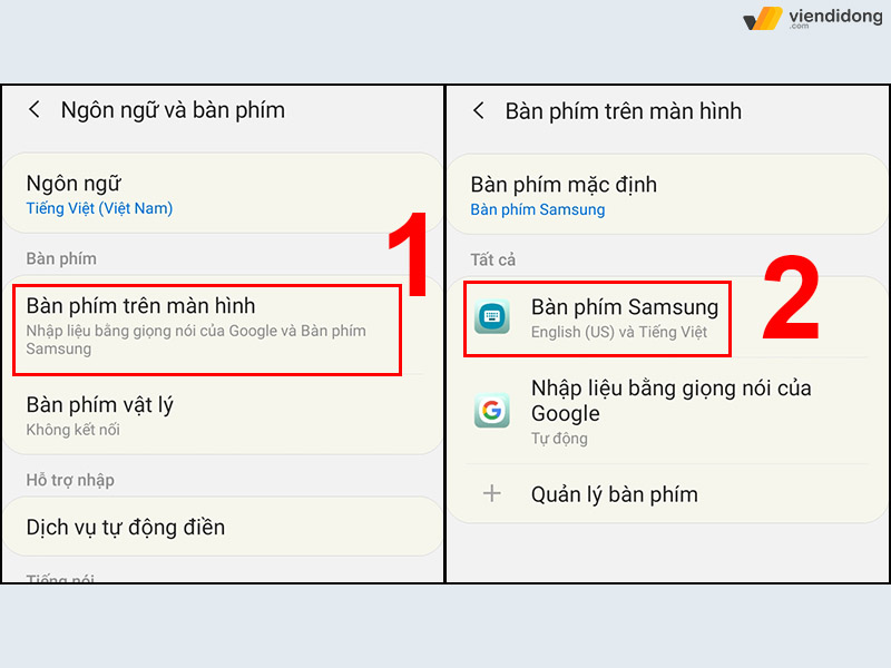 gõ Tiếng Việt trên điện thoại Samsung cài đặt 2