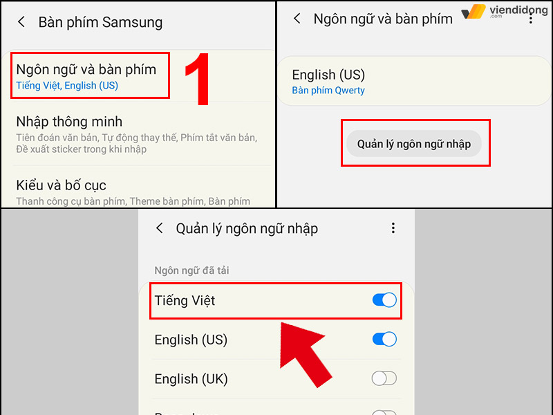 gõ Tiếng Việt trên điện thoại Samsung cài đặt 3