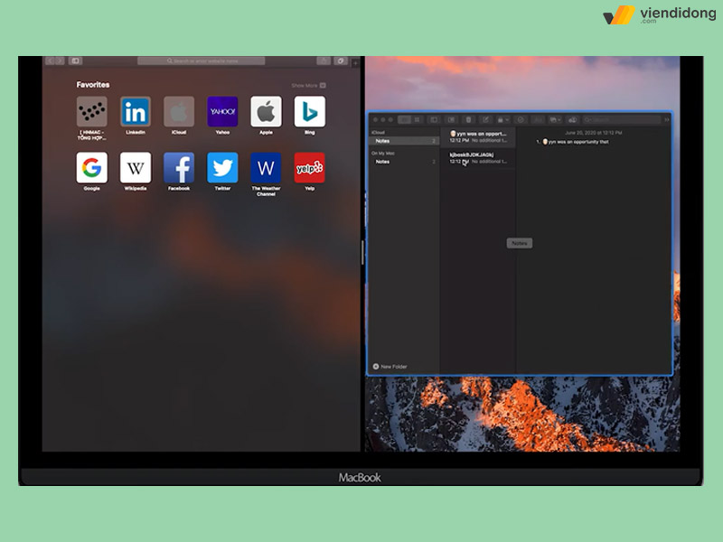 cách chia đôi màn hình MacBook macos mới 2