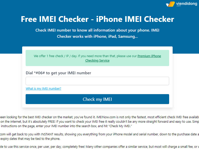 check IMEI iPhone imeinow 