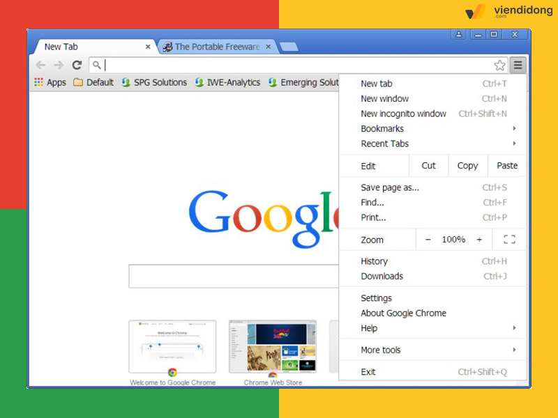Google Chrome Portable tính năng
