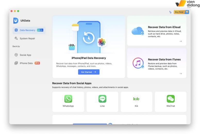 Cách lấy lại ảnh trên Zalo bị hết hạn bằng Tenorshare iPhone Data Recovery