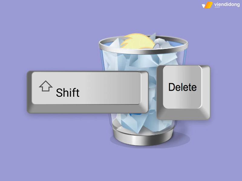 phím tắt máy tính shift delete