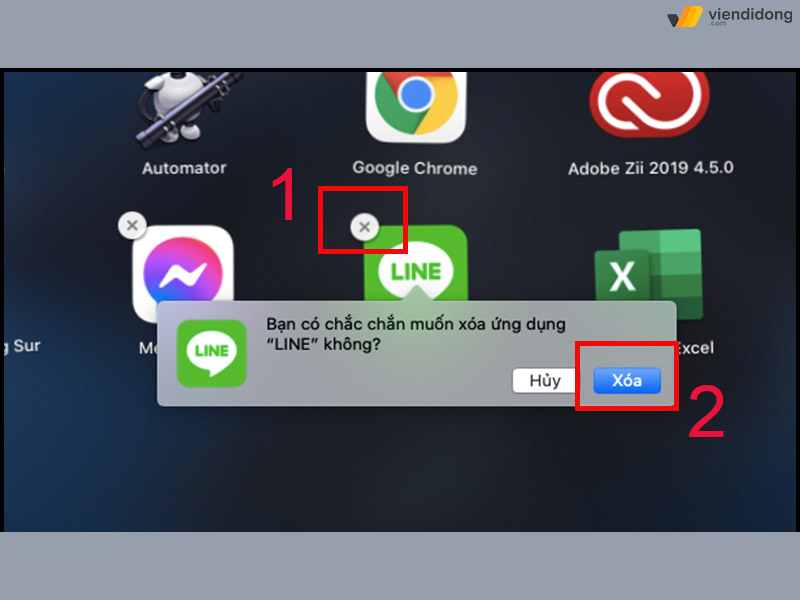 cách xoá ứng dụng trên MacBook launchpad 2