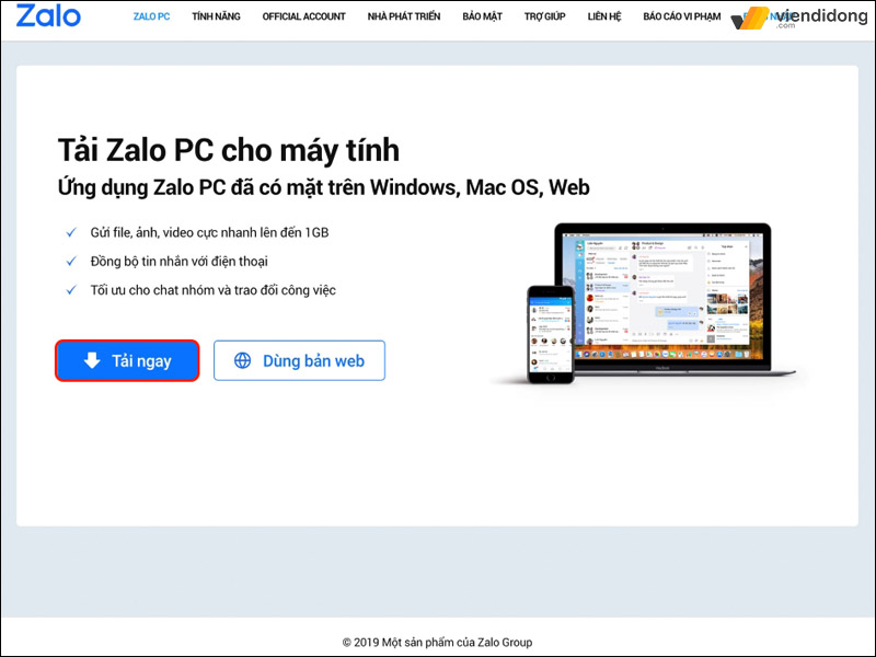cài Zalo cho MacBook 1