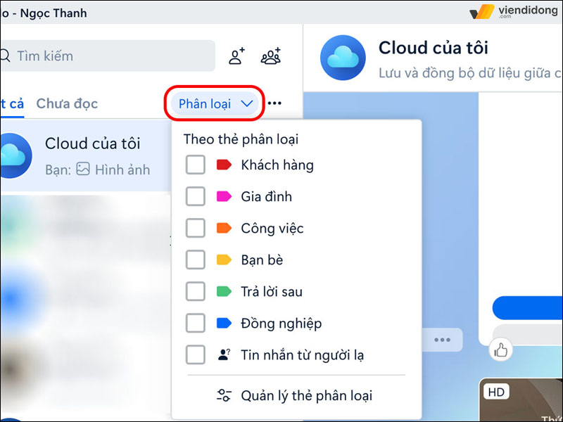 cài Zalo cho MacBook phân loại