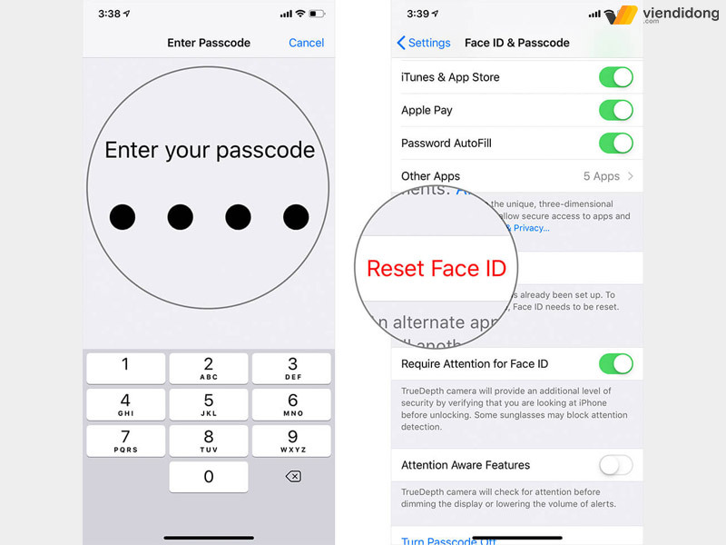 iPhone mất Face ID reset