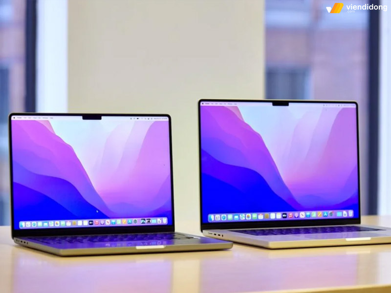 so sánh MacBook Air và Pro kích thước
