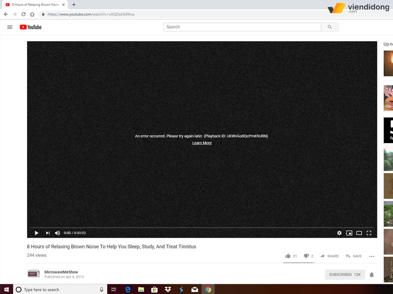 Youtube bị lỗi hiển thị nguyên nhân
