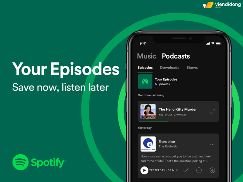 App nghe Podcast spotify