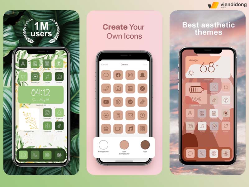 cách sắp xếp ứng dụng trên iPhone đẹp aesthetic