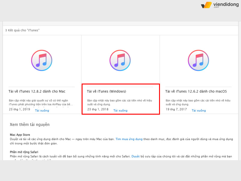 cài iTunes cho Macbook windows 1