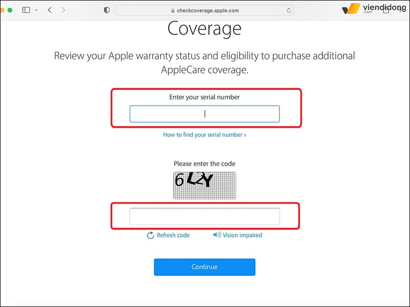 check bảo hành MacBook coverage 3