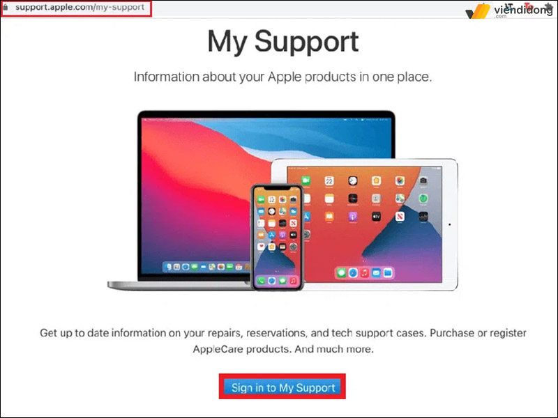 check bảo hành MacBook support 1