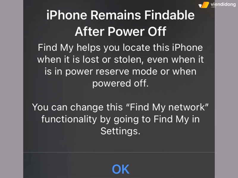 iPhone is Findable là bị gì 