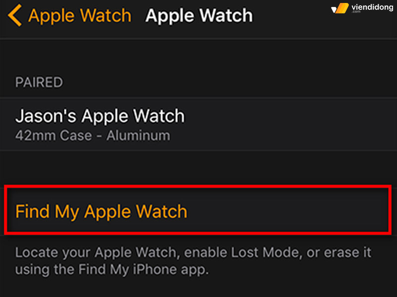 tìm Apple Watch bị mất find my 3