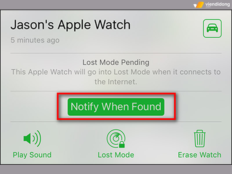 tìm Apple Watch bị mất lost 3