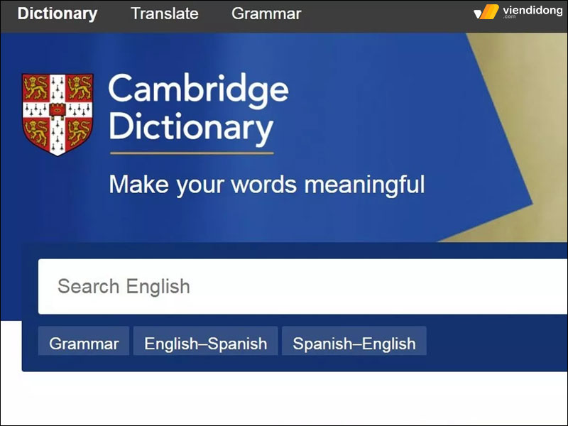 từ điển Anh Việt miễn phí cambridge