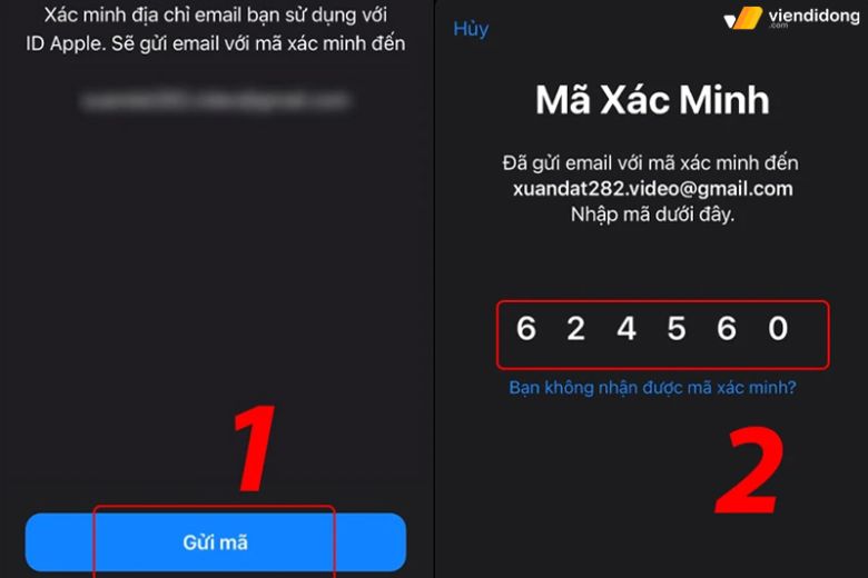 Cách khôi phục iCloud khi mất số điện thoại bằng Gmail 2
