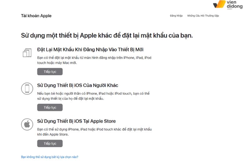 Cách lấy lại iCloud khi mất số điện thoại bằng thiết bị khác