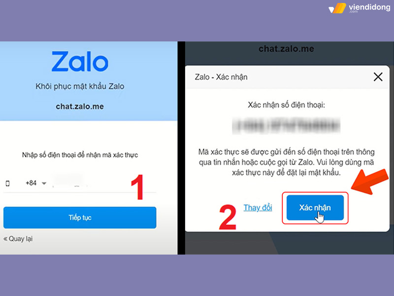 cách lấy lại mật khẩu Zalo trên điện thoại pc 1