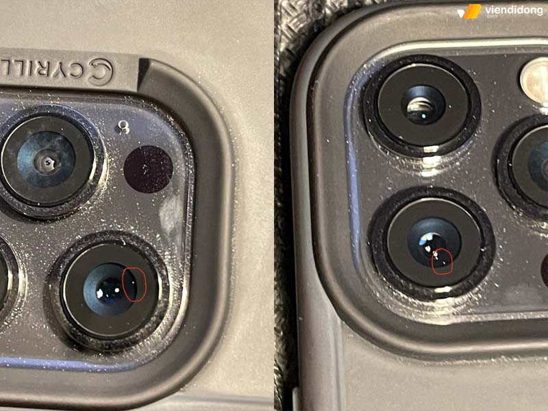 camera iPhone 12 Pro Max bị ám vàng bụi