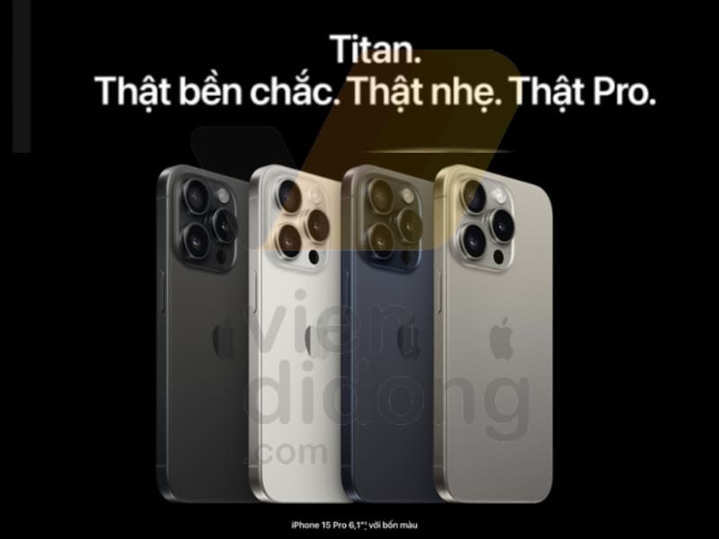 iPhone 15 series màu sắc Titan