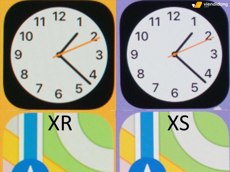 so sánh màn hình OLED và LCD trên iPhone tương phản