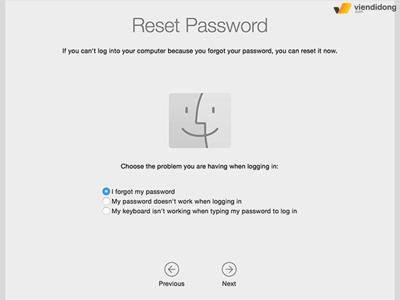 cách đổi mật khẩu MacBook reset