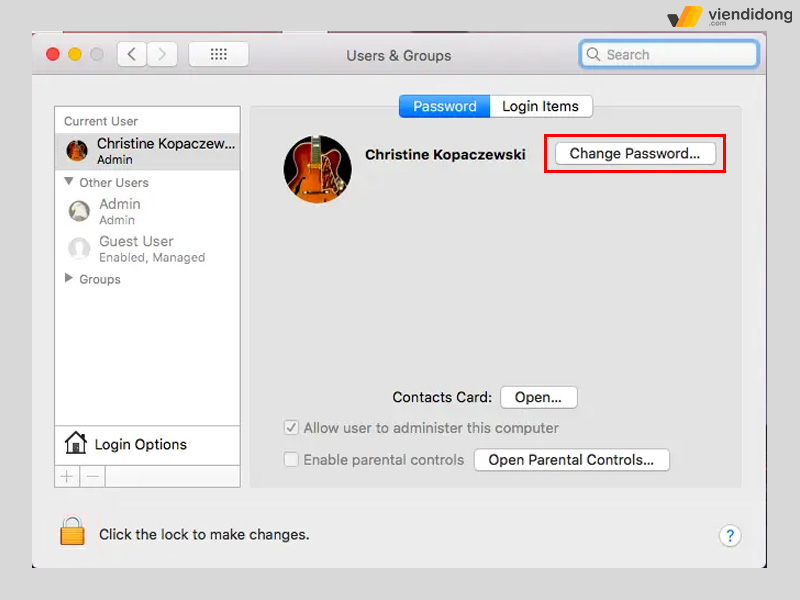 cách đổi mật khẩu MacBook system 2