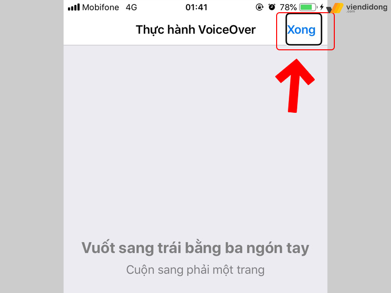 cách tắt VoiceOver trên iPhone khi tắt màn hình sử dụng 5