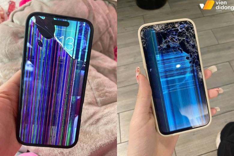 iPhone 15 Plus hiển thị lỗi, nứt kính hoặc phản hồi cảm ứng kém