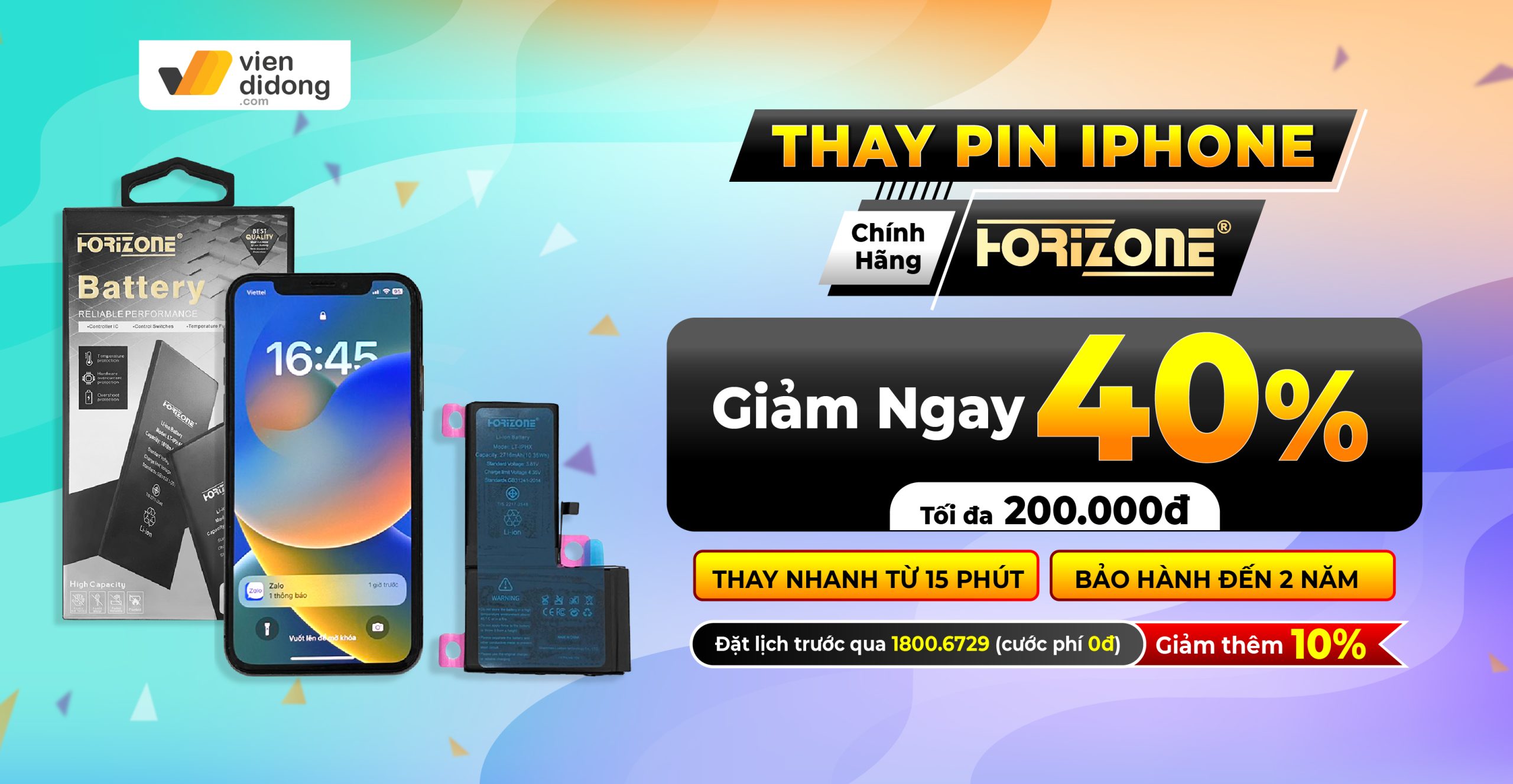 Thay pin Horizone – Giảm đến 40%