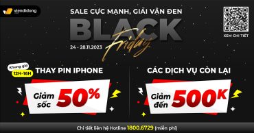 Black Friday 2023 - Thay pin iPhone giảm 50% chỉ trong 5 ngày Banner 1200x628 1