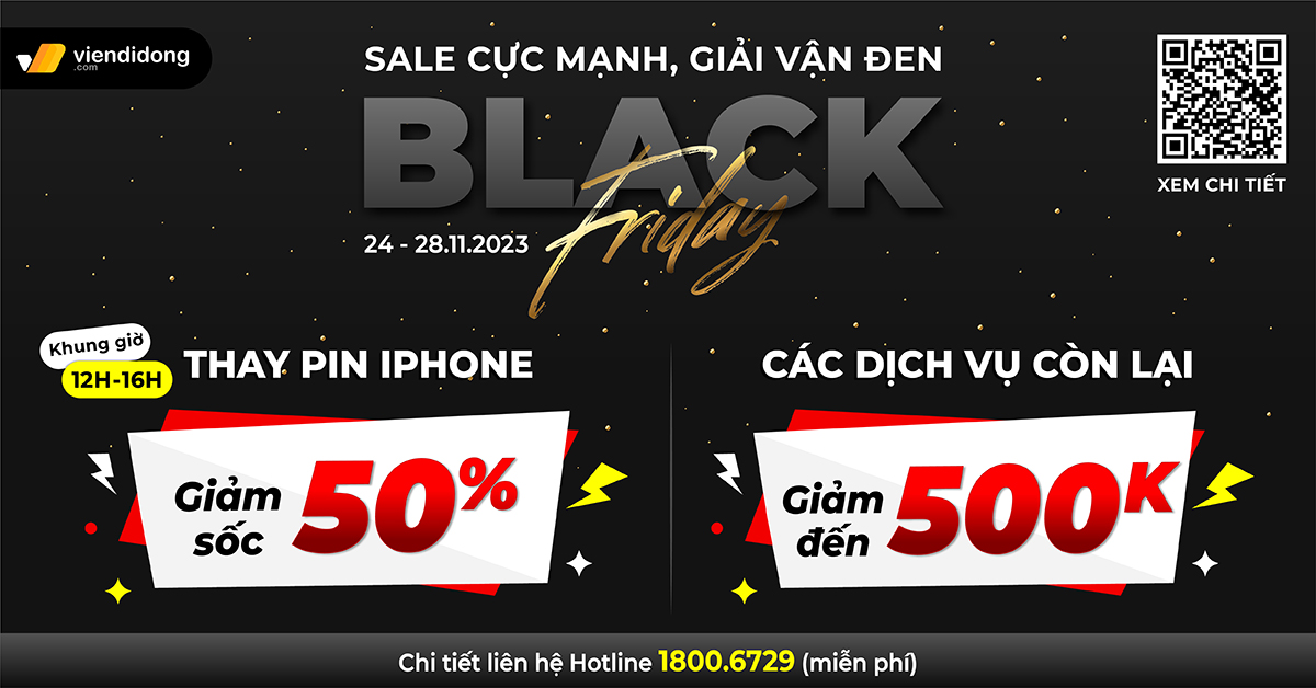 Black Friday 2023 – Thay pin iPhone giảm 50% chỉ trong 5 ngày