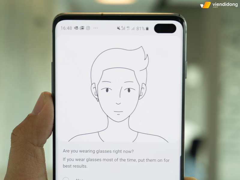 cách kiểm tra màn hình Samsung khuôn mặt
