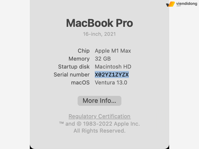 check Serial MacBook