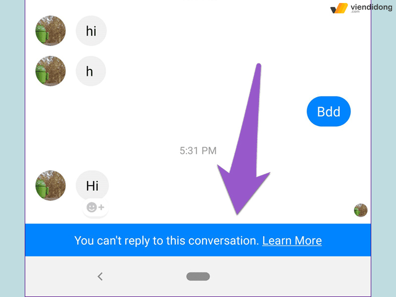 Messenger không gửi được tin nhắn chặn