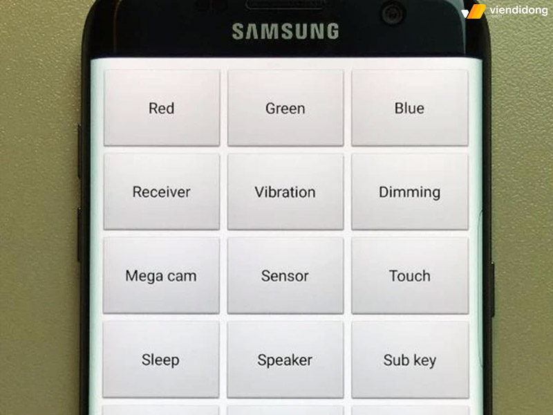 sọc màn hình trên Samsung S7 Edge menu