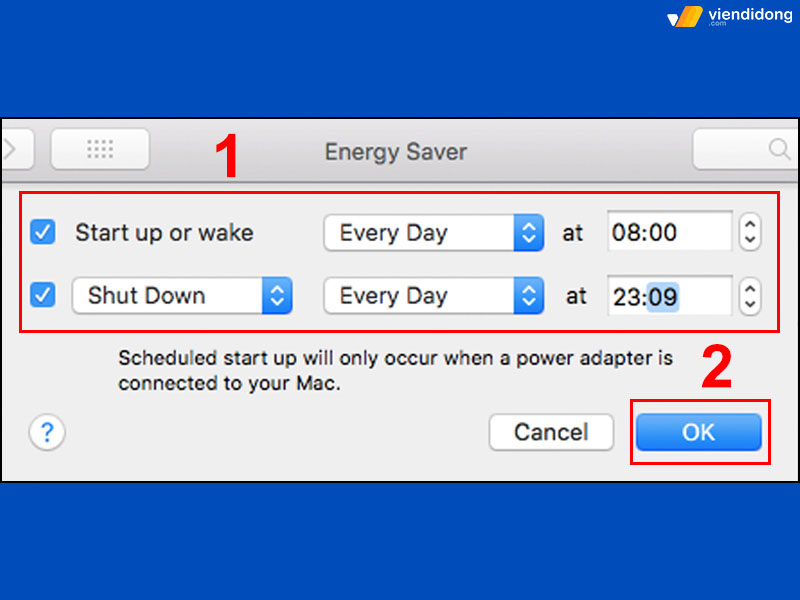 tắt MacBook thường xuyên lịch ngủ 2