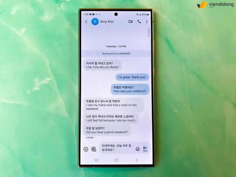 tính năng AI trên Galaxy S24 tin nhắn