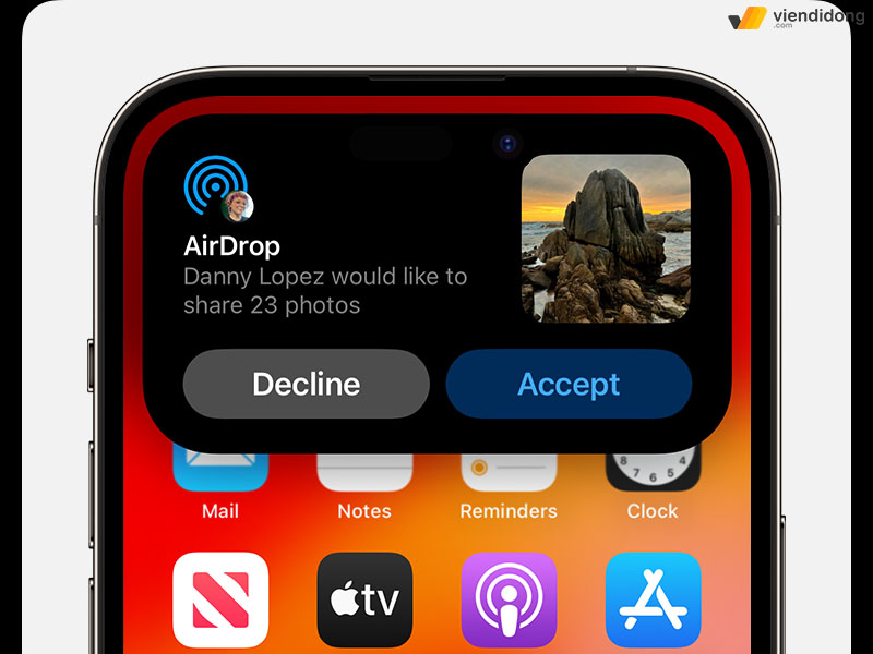 chuyển ảnh từ iPhone sang iPhone airdrop 2